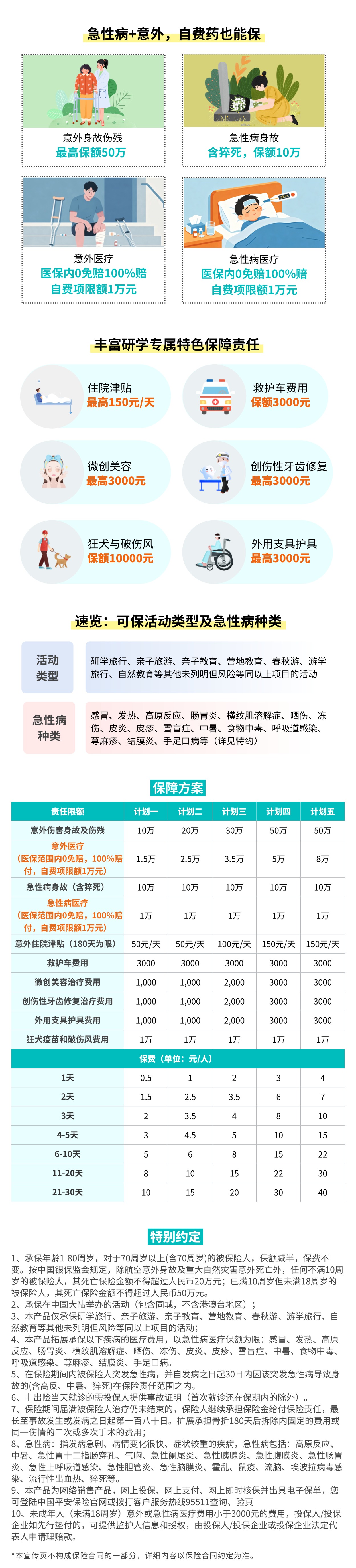 平安趣研学保障 （低价版) 详情